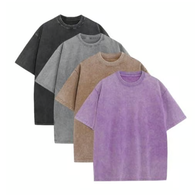 4 Pack Oversized Tshirts for Men Gym Vintage Heavyweight T Shirts Cotton Workout Acid Wash Baggy Tees